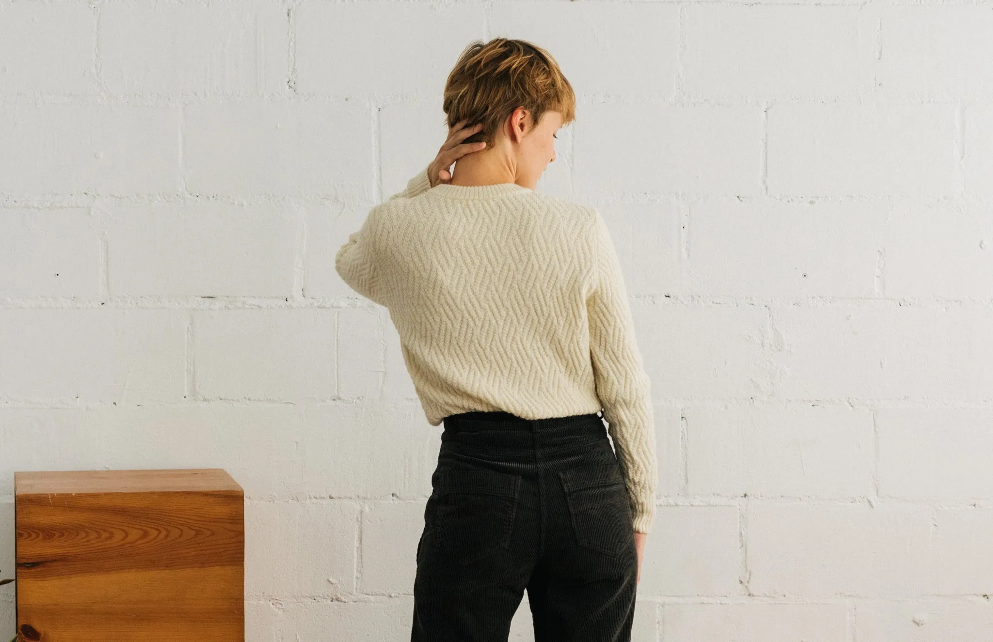 Aceh Knitted Sweater Natural White