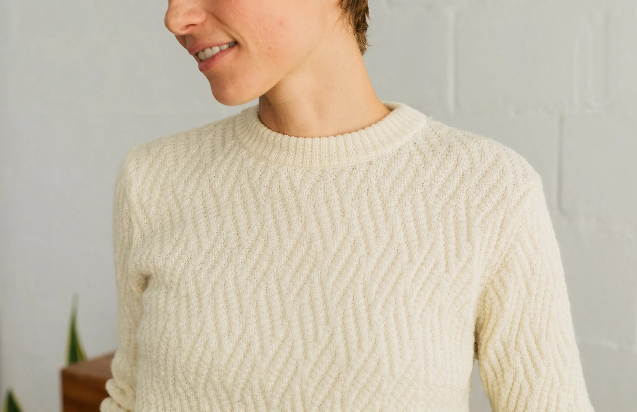 Aceh Knitted Sweater Natural White