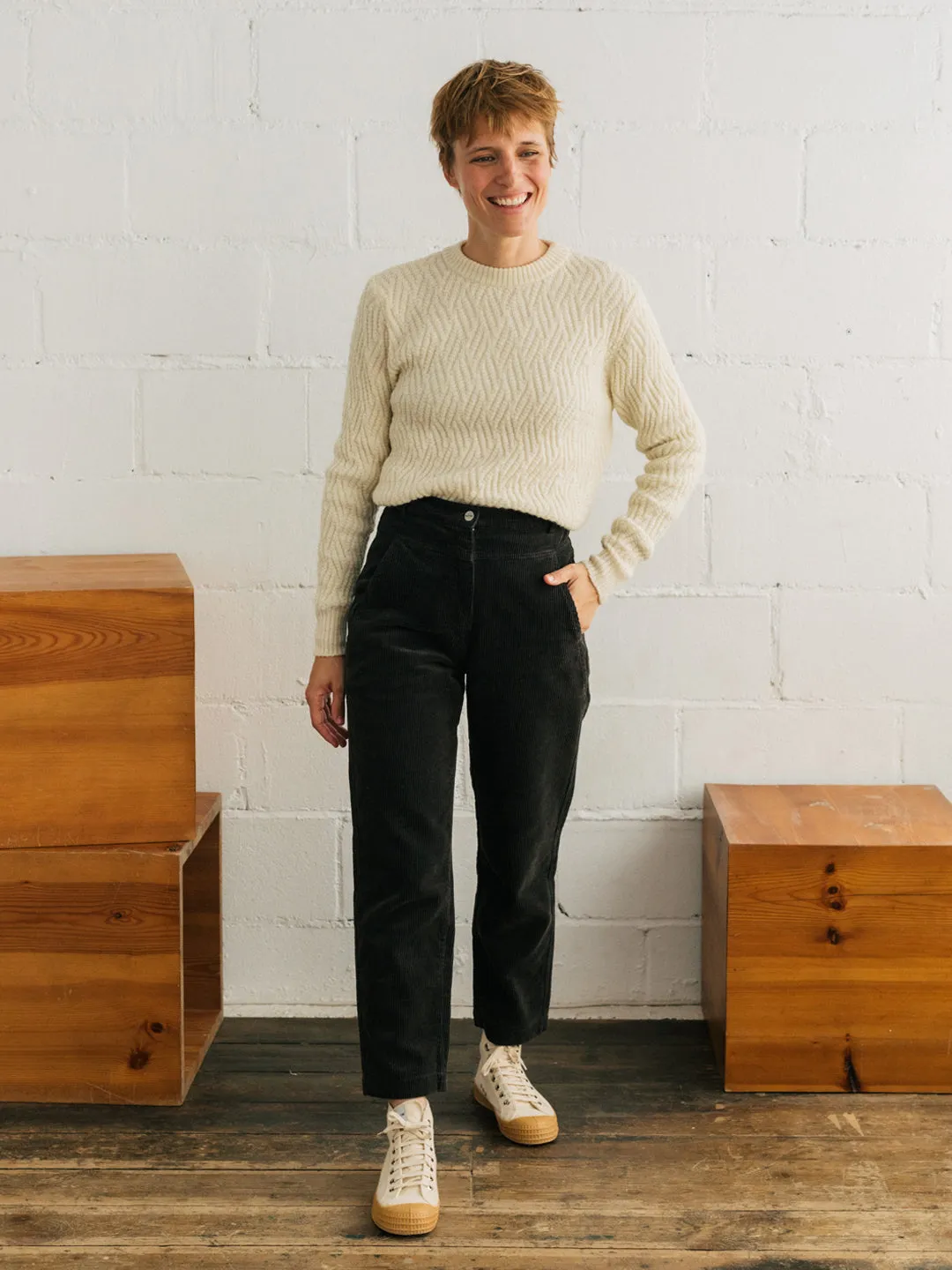 Aceh Knitted Sweater Natural White