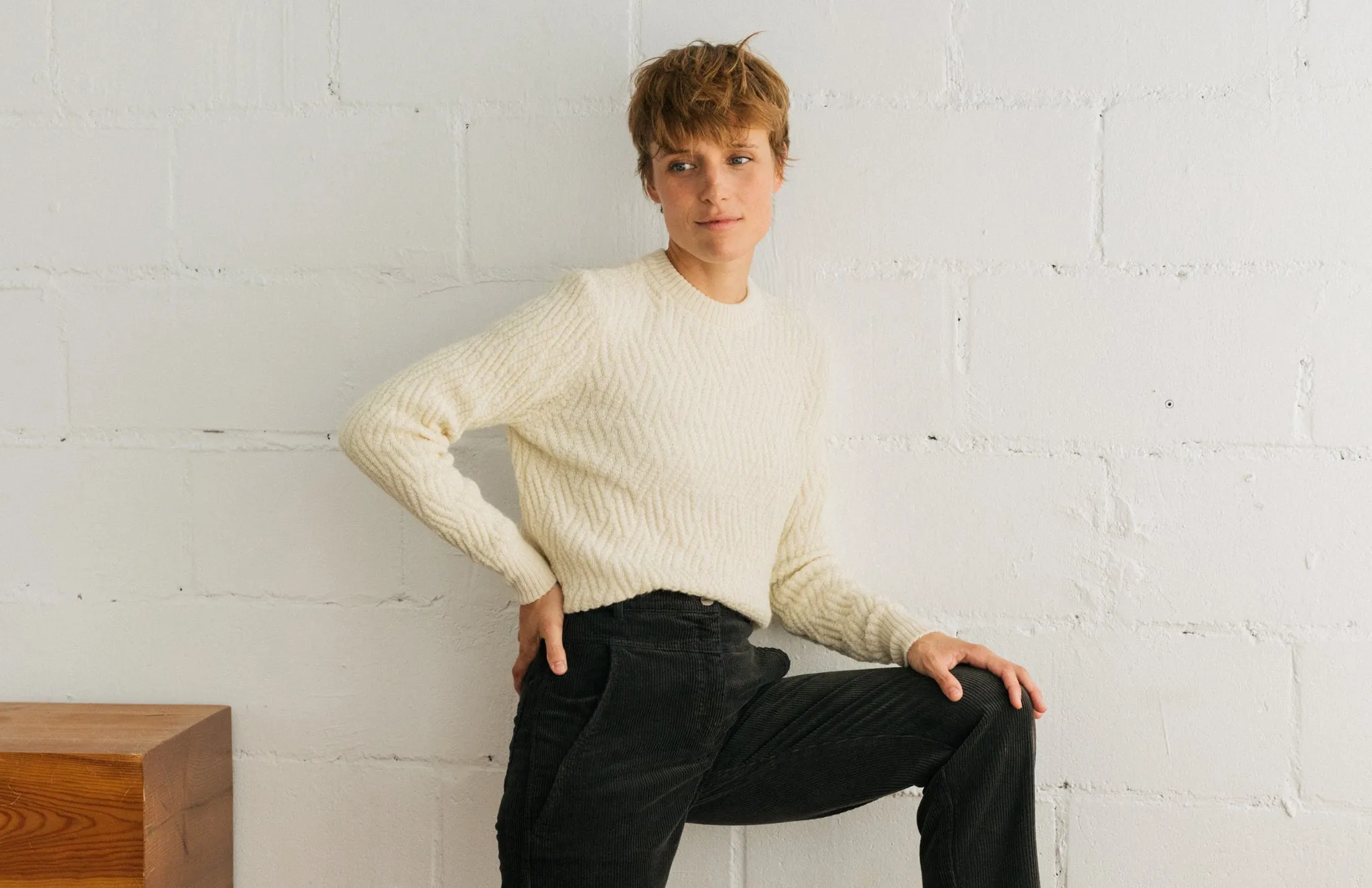 Aceh Knitted Sweater Natural White