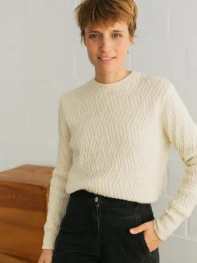 Aceh Knitted Sweater Natural White