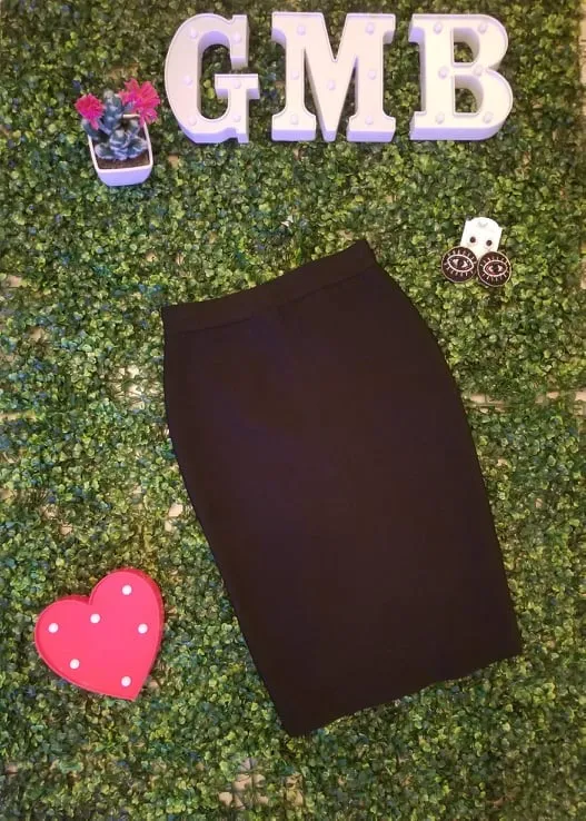 Black Sexy Pencil Skirt