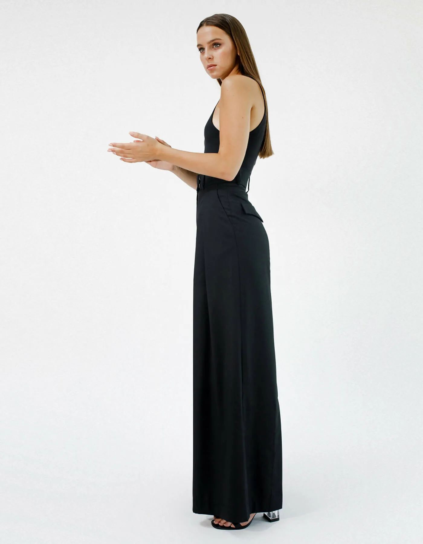 Black Wide-Leg Pants