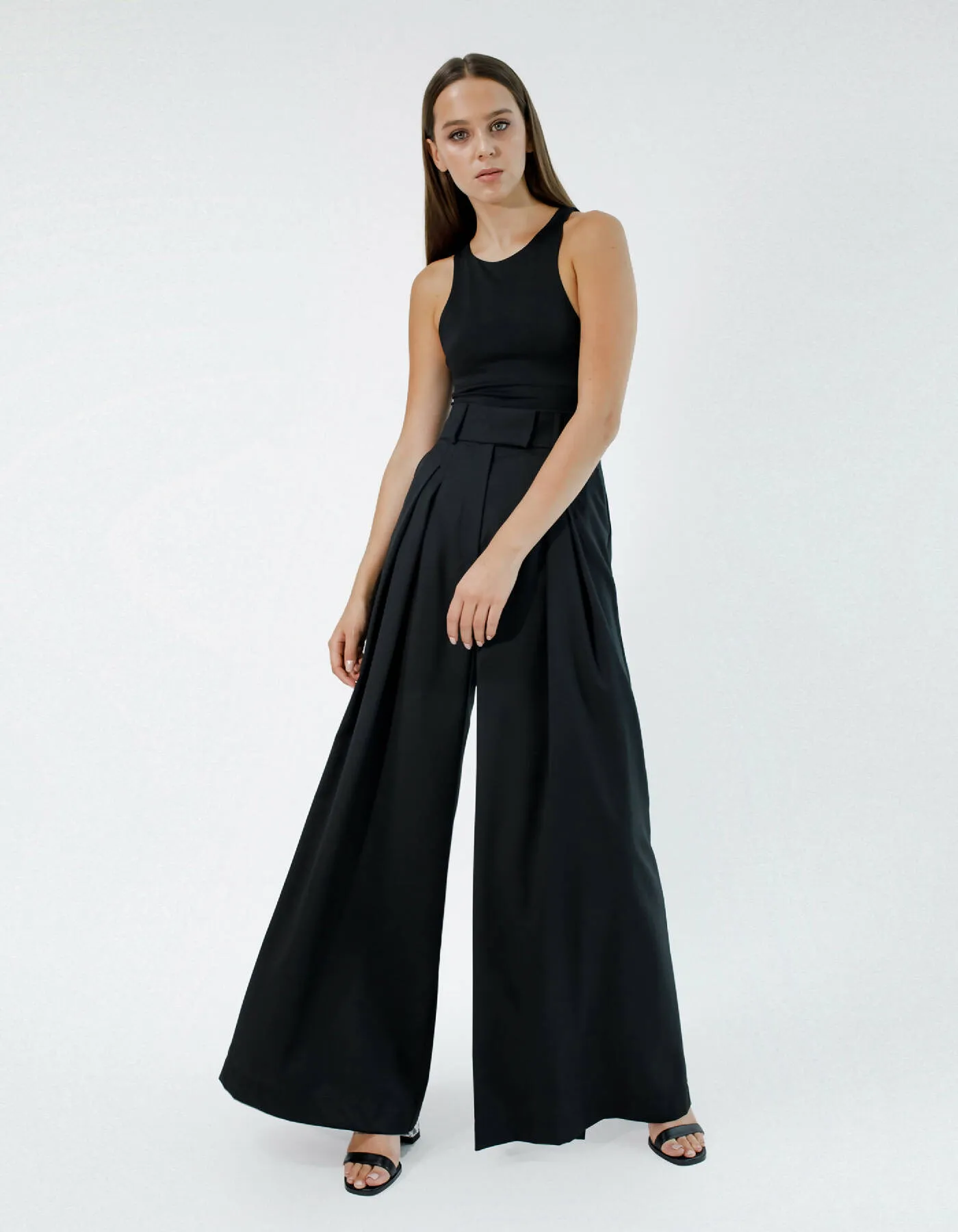 Black Wide-Leg Pants