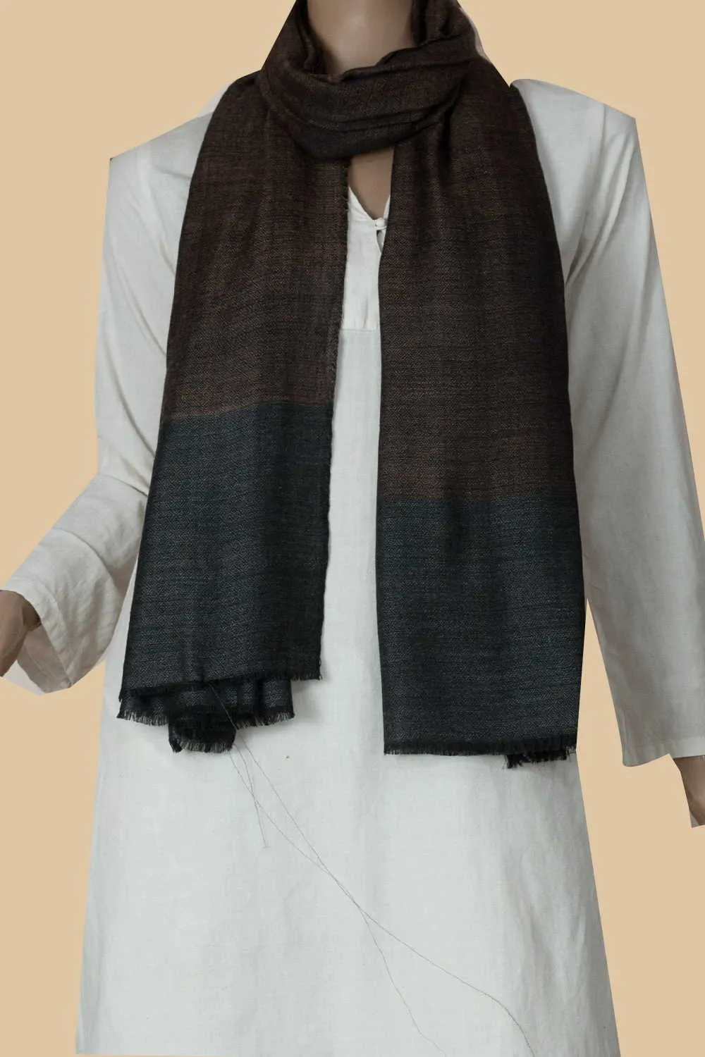 Brown Kashmir Woolen Stole