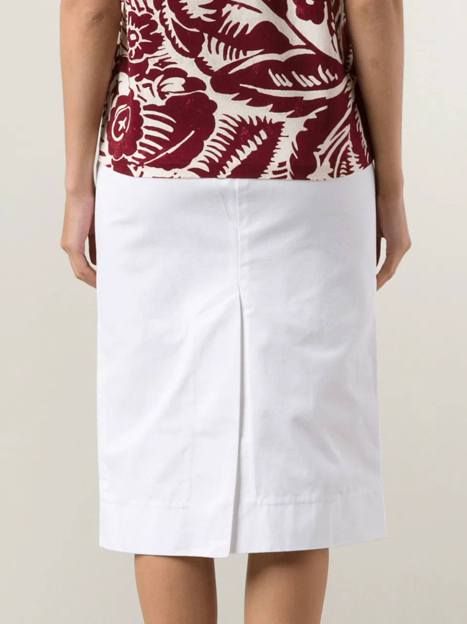 Diamante Cotton Gabardine Pencil Skirt
