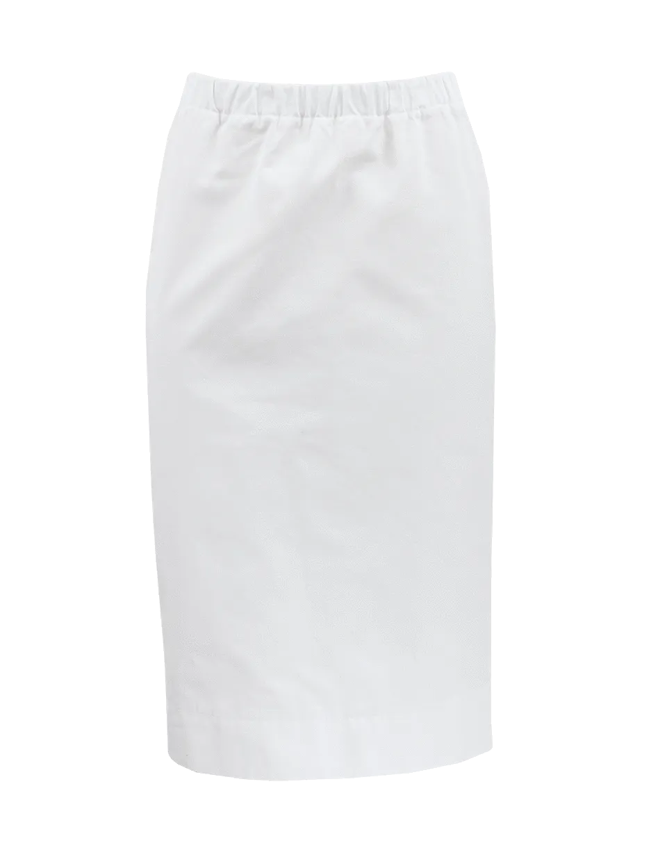 Diamante Cotton Gabardine Pencil Skirt