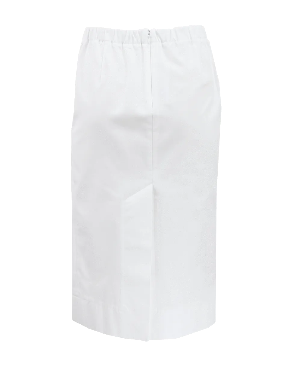 Diamante Cotton Gabardine Pencil Skirt