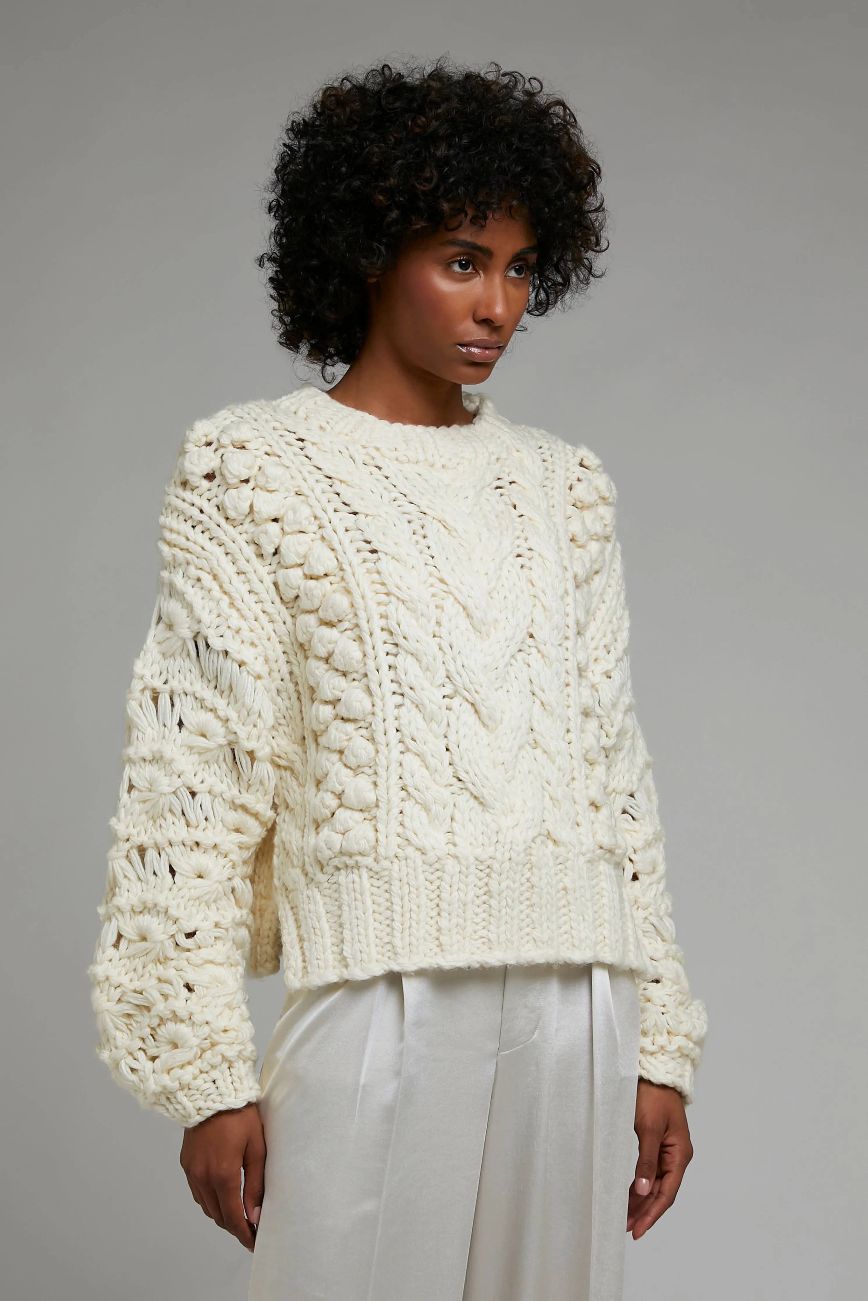 ELLA CABLE KNIT SWEATER