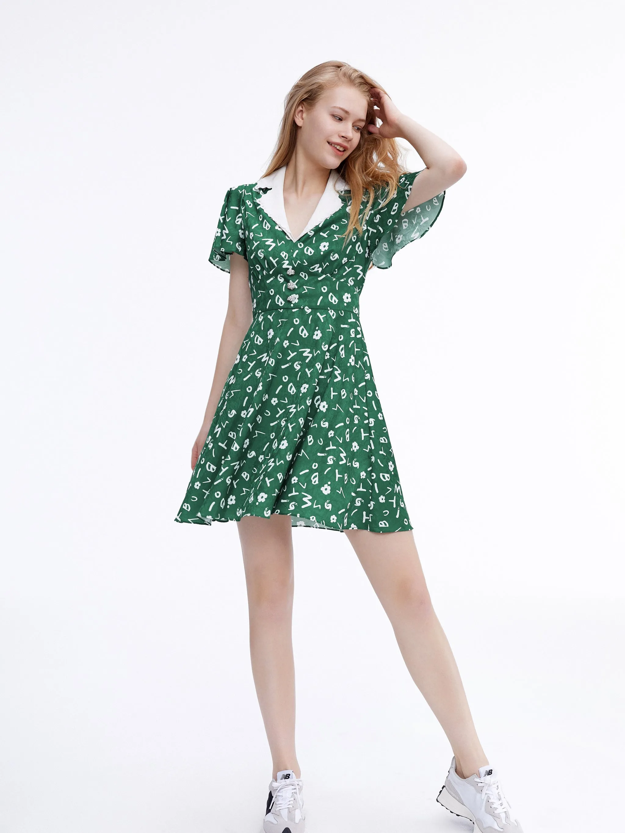 Floral Mini 'Peter Pan' Dress