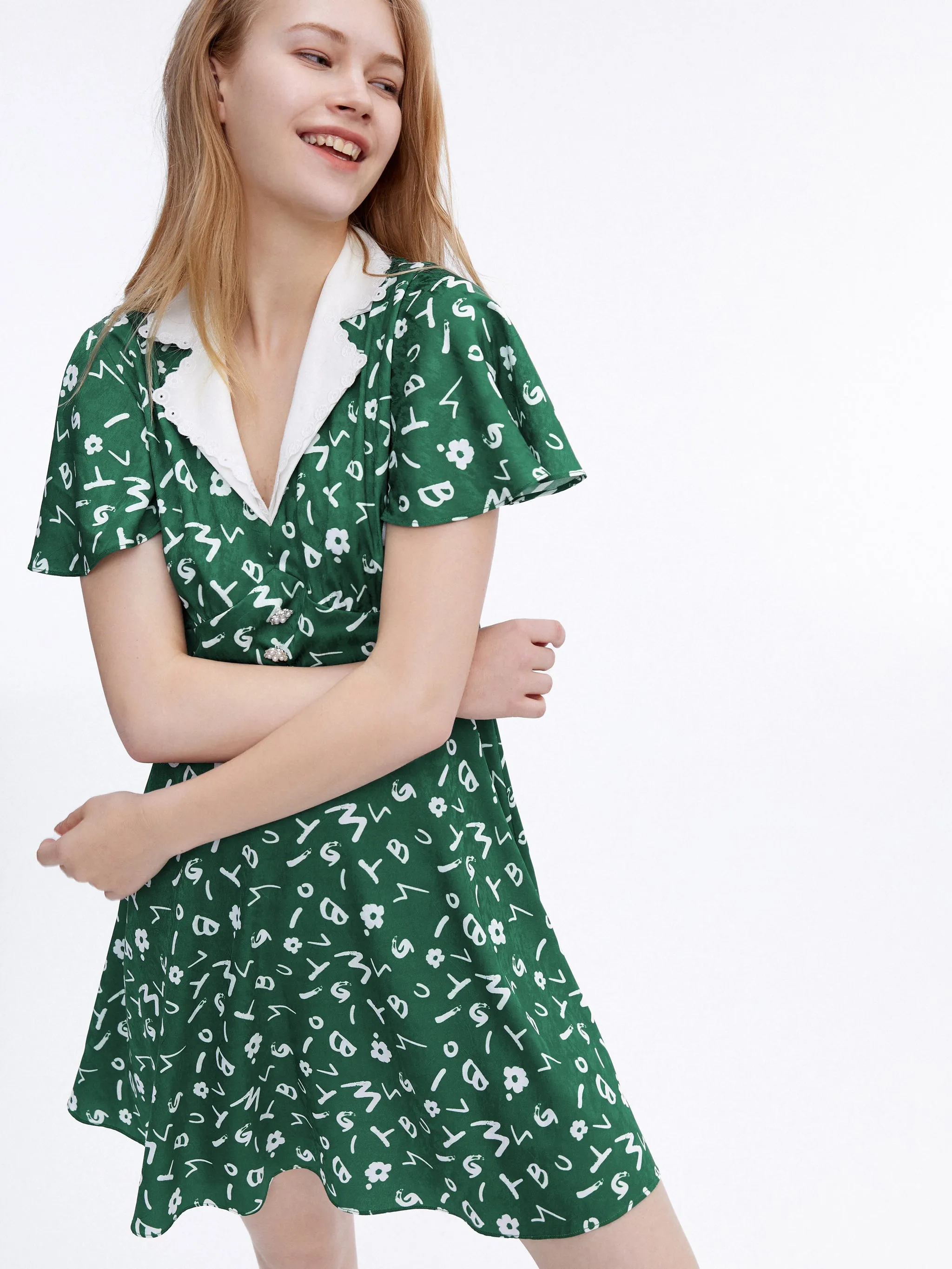 Floral Mini 'Peter Pan' Dress