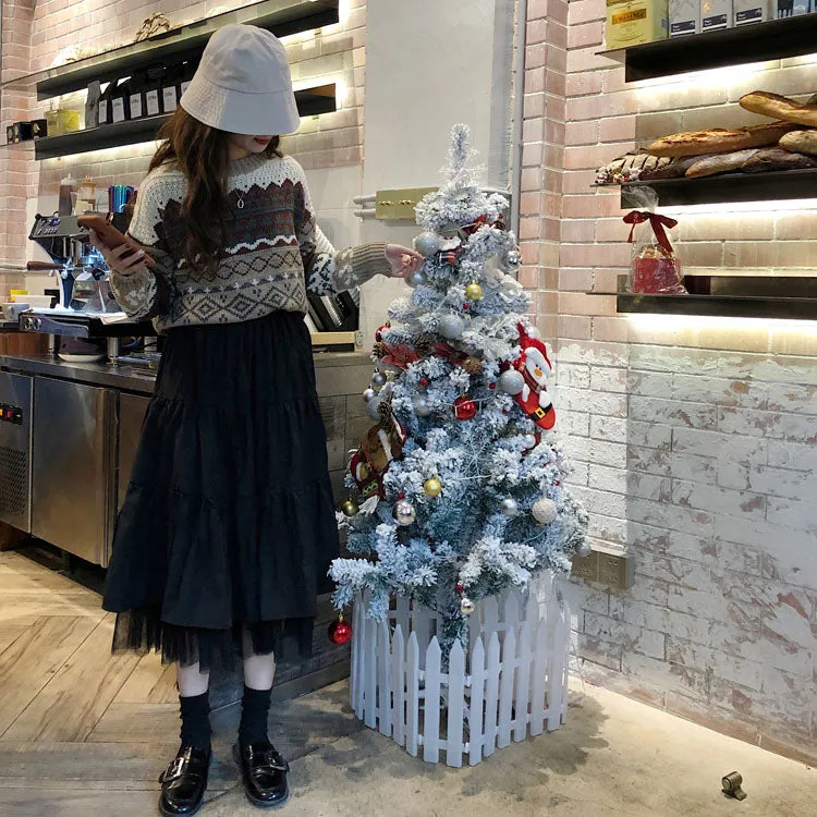 High Waist Ruffles Boho Long Skirt