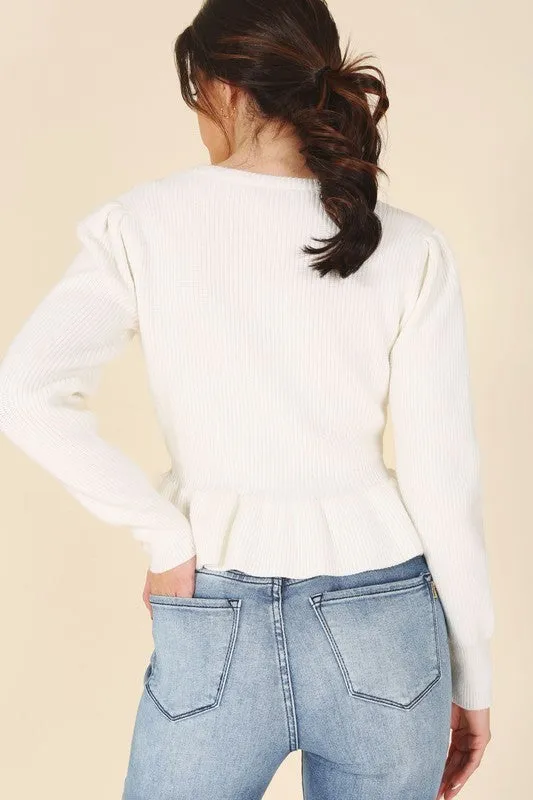 Irresistible You Peplum Sweater