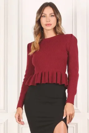 Irresistible You Peplum Sweater