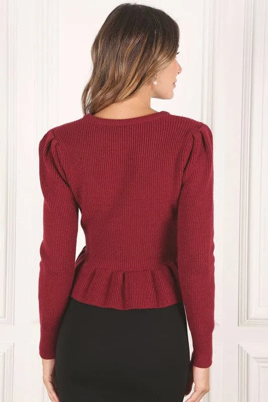 Irresistible You Peplum Sweater