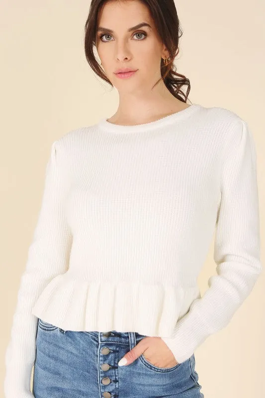 Irresistible You Peplum Sweater