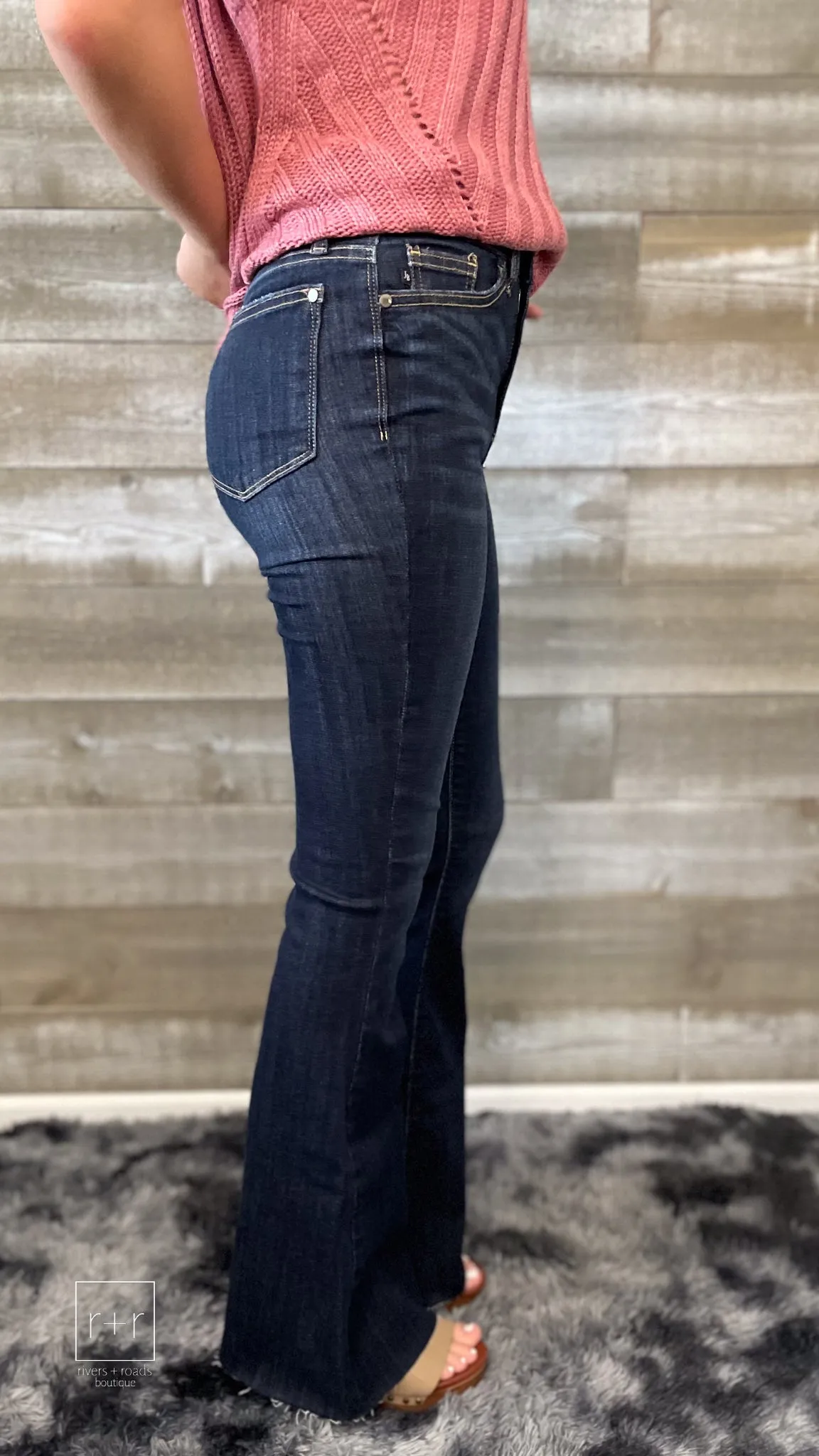 Judy Blue Raw Hem Tall & Long Flare