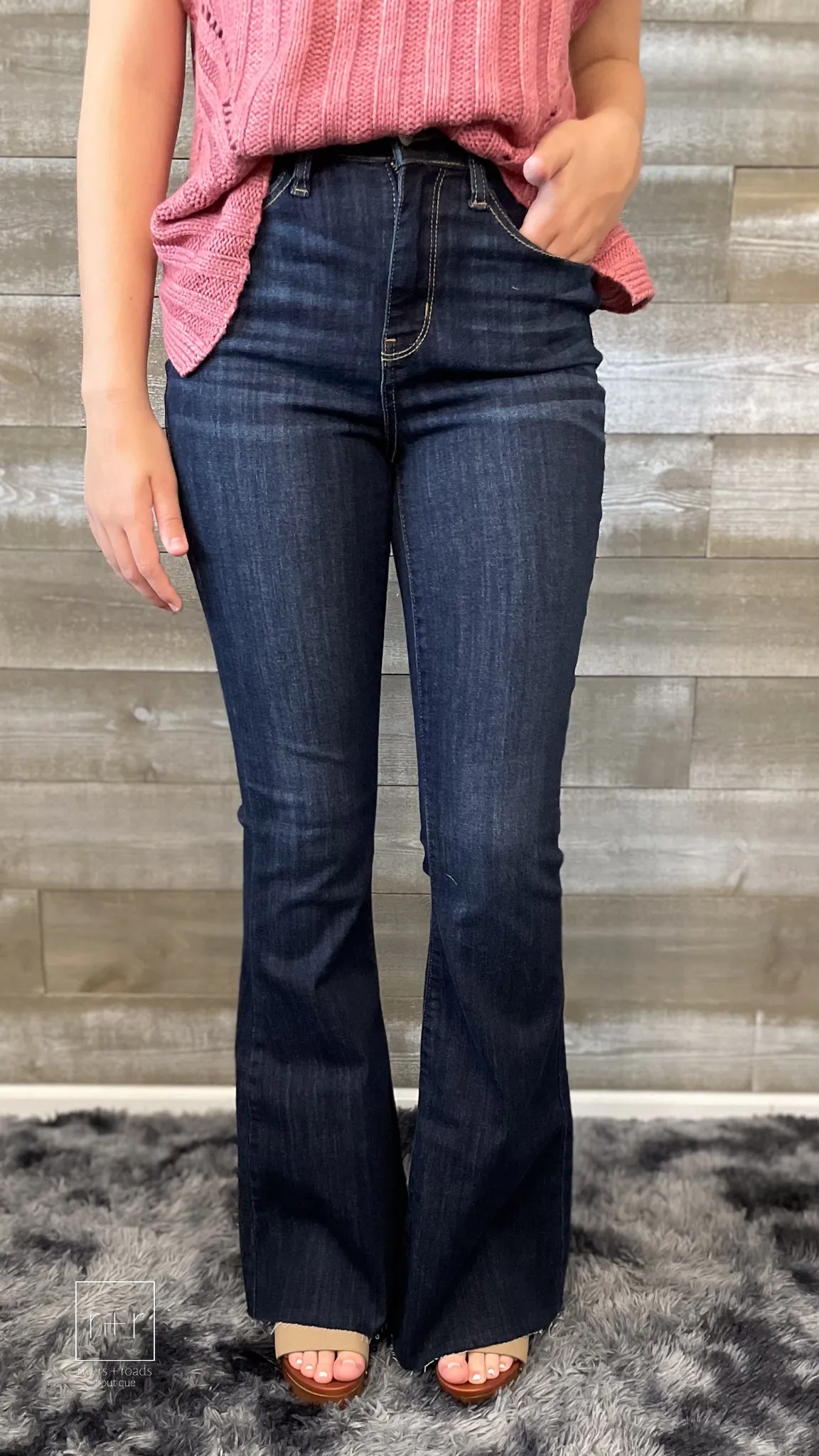 Judy Blue Raw Hem Tall & Long Flare