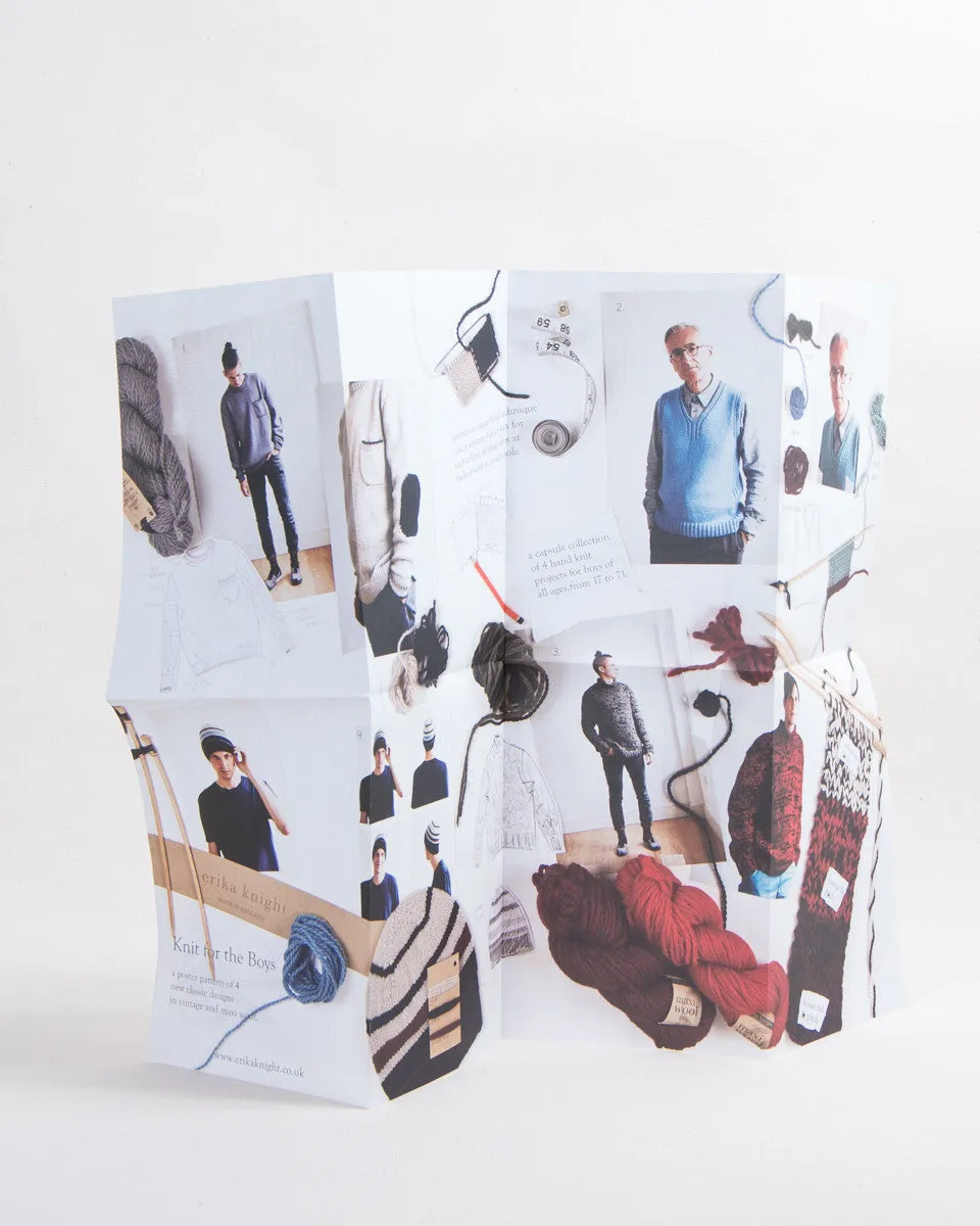 Knit for the Boys (4 patterns in poster format)