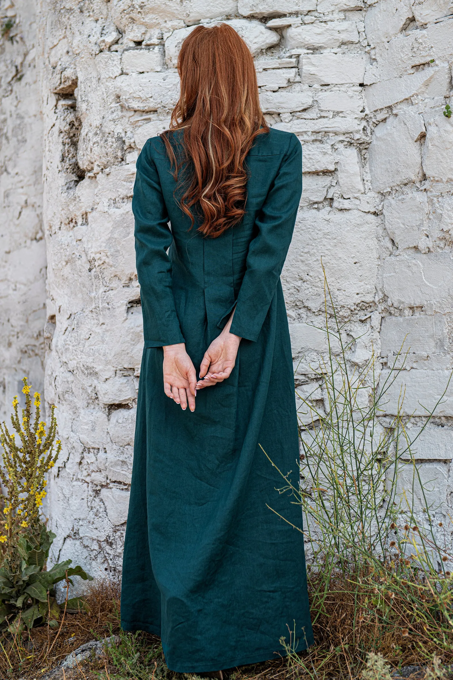 Maxi Linen Shirt Dress