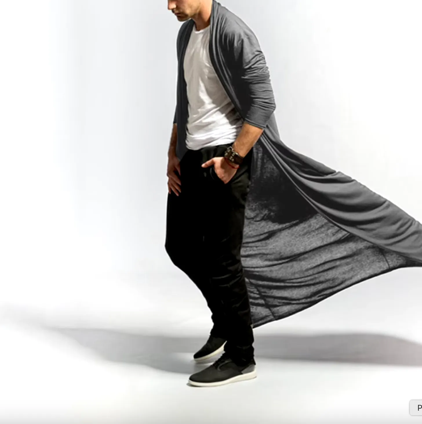 Men's Cardigan Festival Party Outfits Black Blazer Gothic Burning Man Long Sleeves Cardigan Kimono