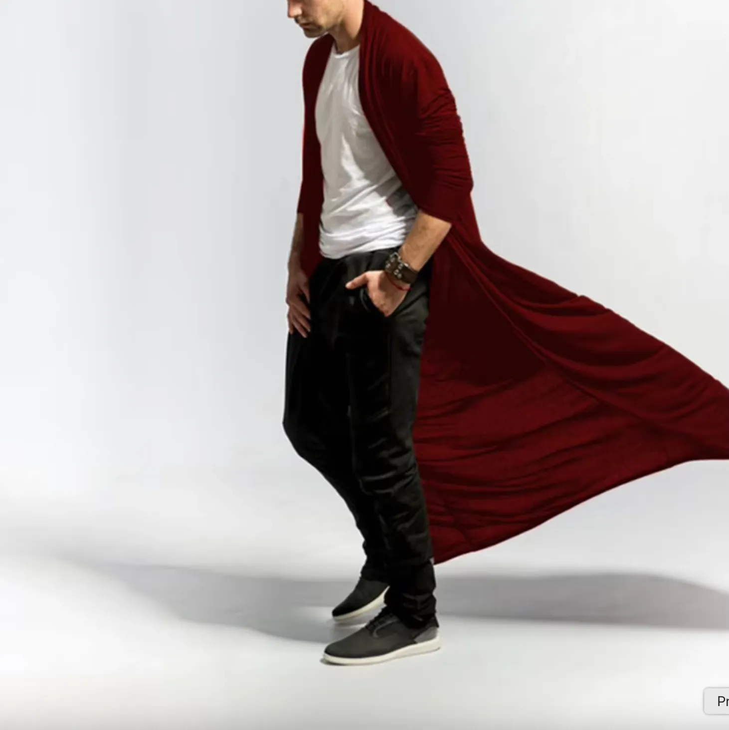 Men's Cardigan Festival Party Outfits Black Blazer Gothic Burning Man Long Sleeves Cardigan Kimono