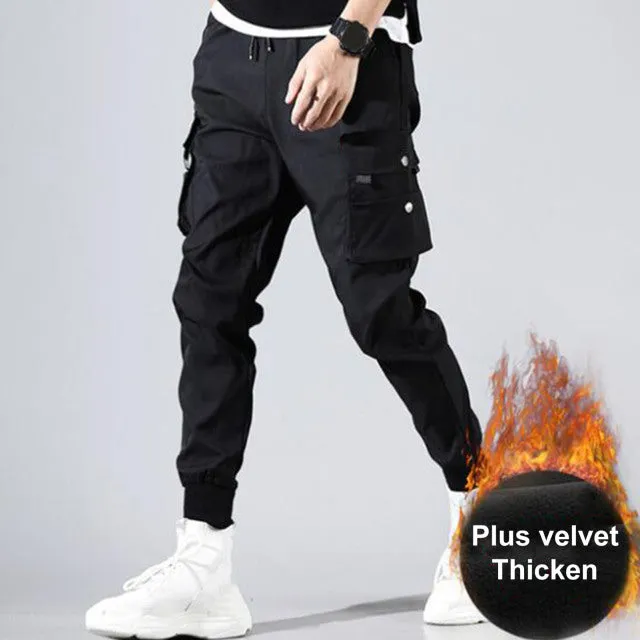 Men's Solid Multi-pocket Cargo Pants