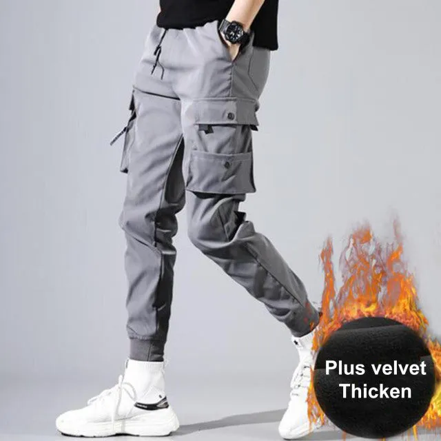 Men's Solid Multi-pocket Cargo Pants