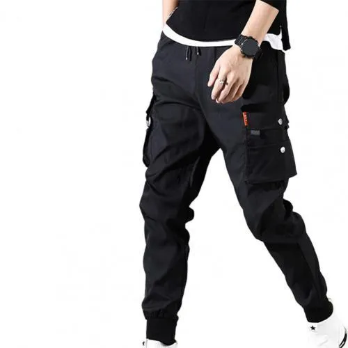 Men's Solid Multi-pocket Cargo Pants