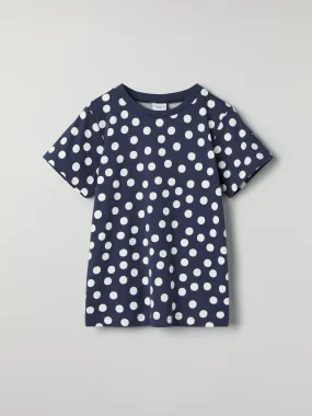 Polka Dot Print Kids T-Shirt