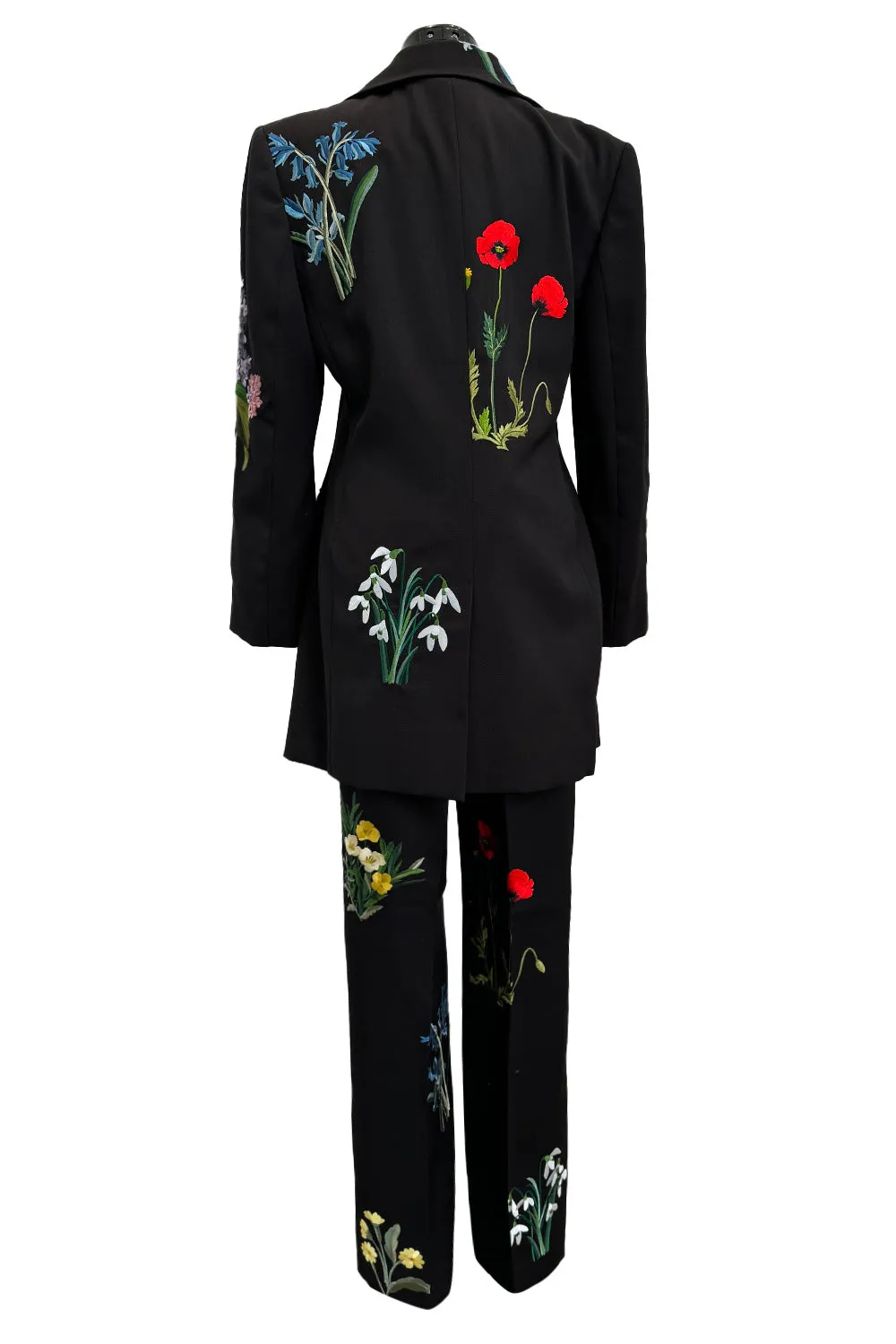 Prettiest Resort 2016 Stella McCartney Look 8 Crisply Tailored Jacket & Pant Suit w Floral Embroidery