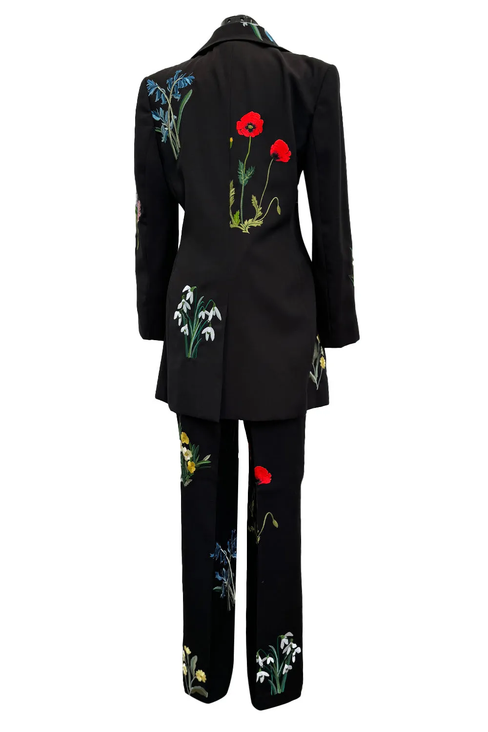 Prettiest Resort 2016 Stella McCartney Look 8 Crisply Tailored Jacket & Pant Suit w Floral Embroidery