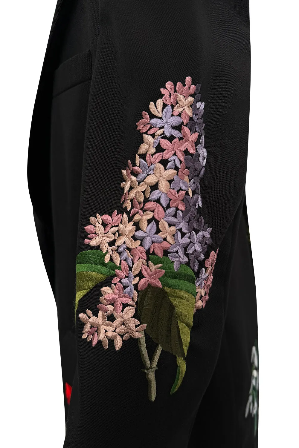 Prettiest Resort 2016 Stella McCartney Look 8 Crisply Tailored Jacket & Pant Suit w Floral Embroidery