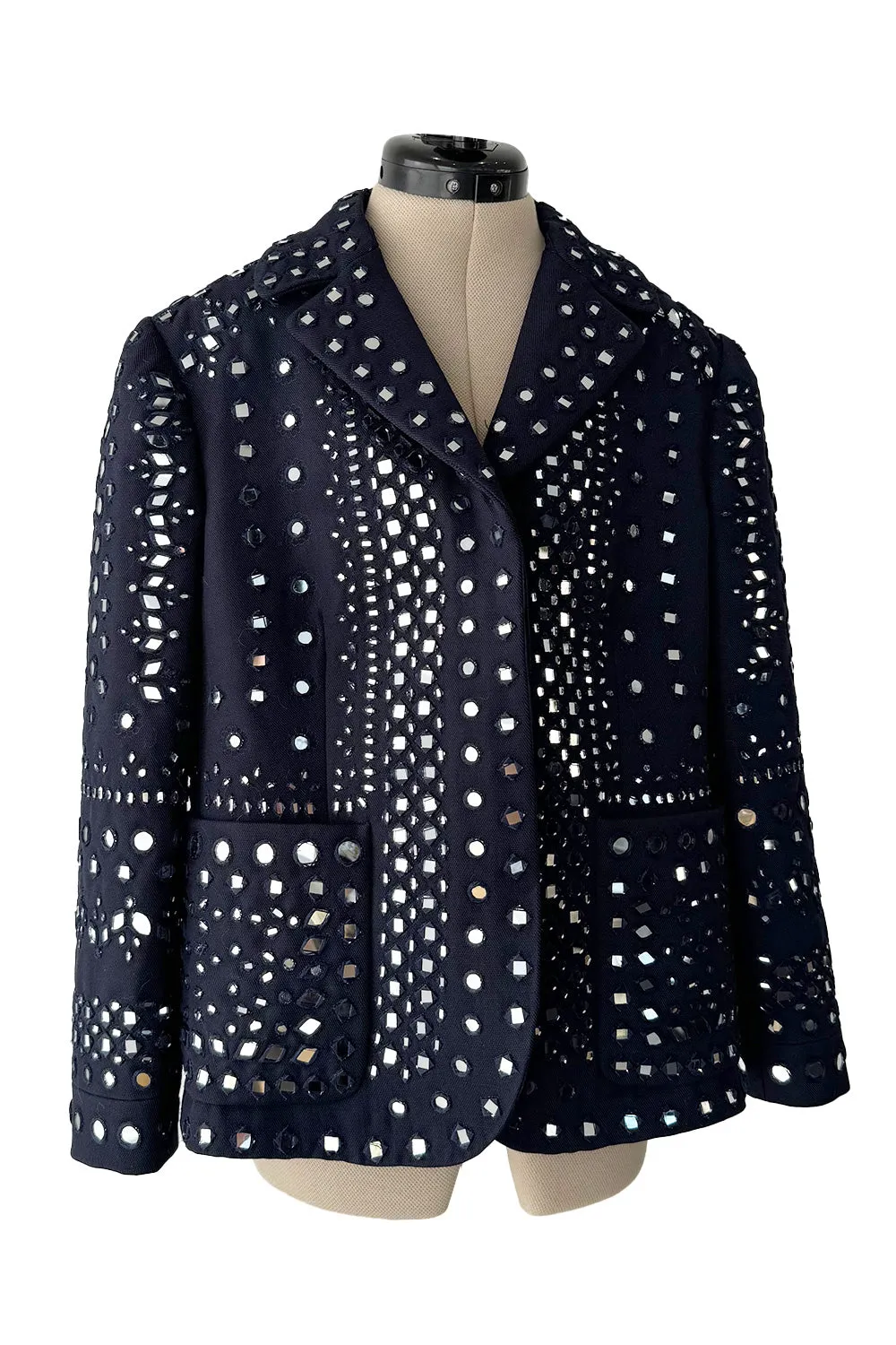 Runway Pre-Fall 2015 Valentino by Maria Grazia Chiuri & Pierpaolo Piccioli Blue Mirror Jacket