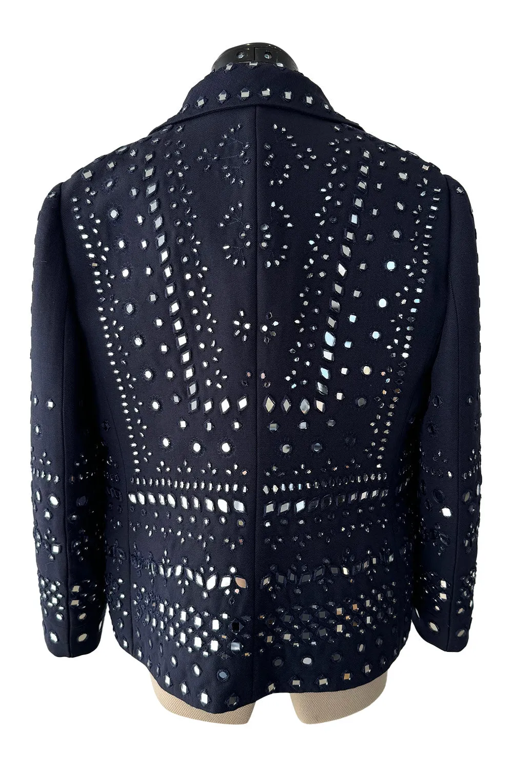 Runway Pre-Fall 2015 Valentino by Maria Grazia Chiuri & Pierpaolo Piccioli Blue Mirror Jacket