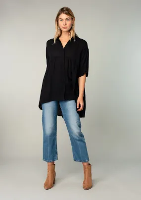 Sheer Bohemian Dot Textured Tunic Top