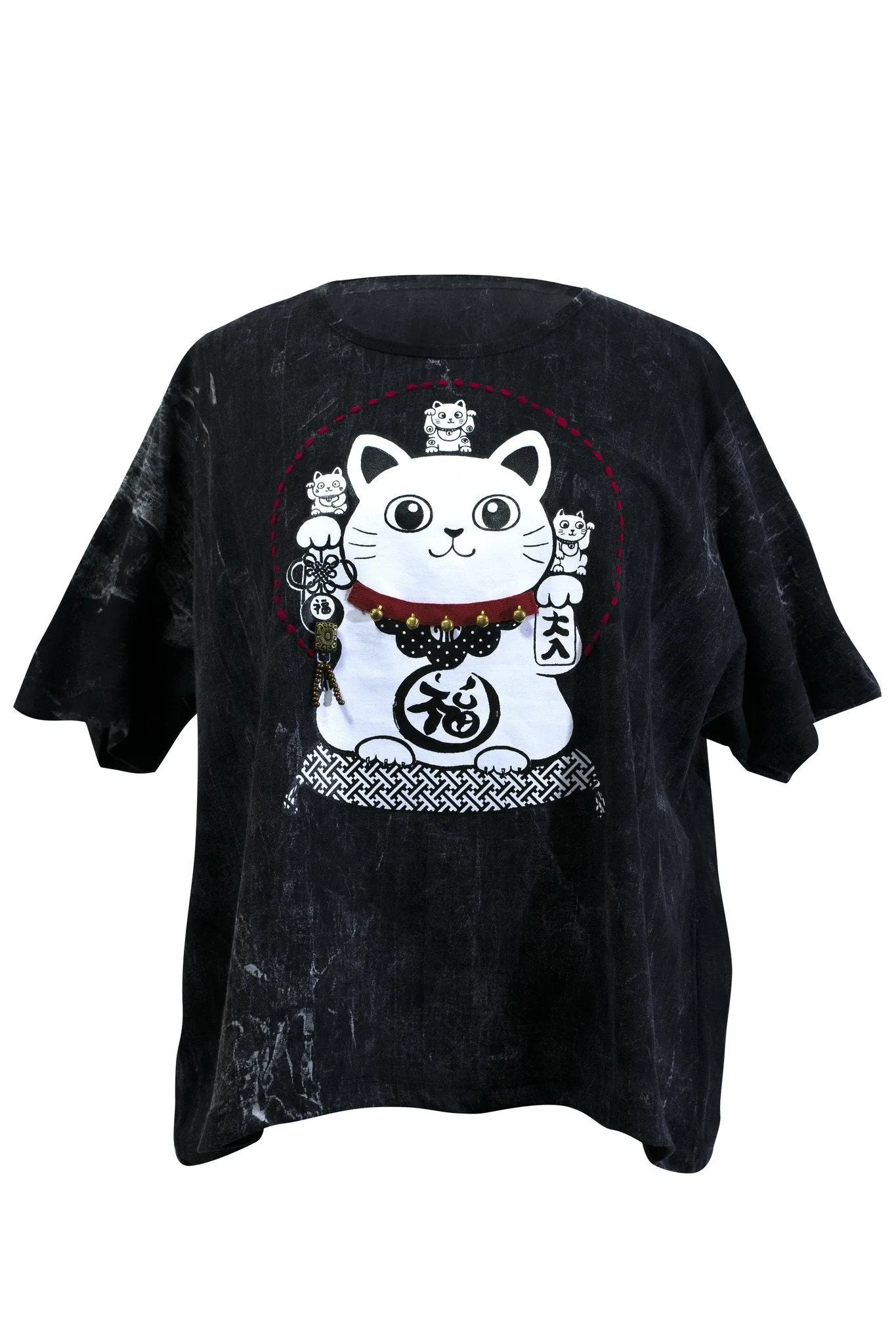 T-Shirt Animal Printed Embroidery Dye cotton
