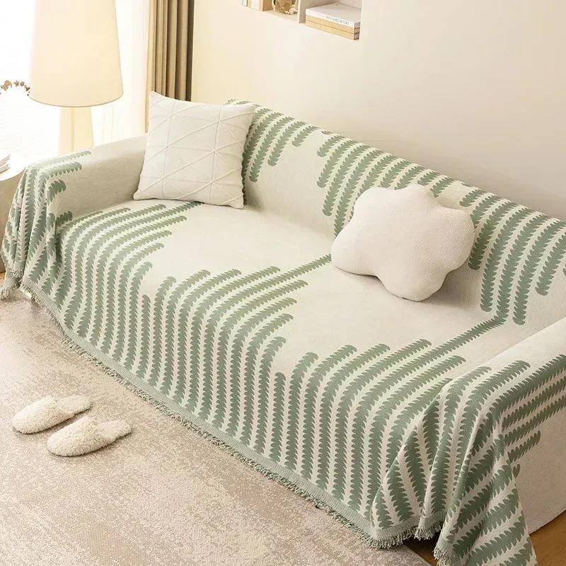 Thicken Chenille Blanket Classic Black Stripe Sofa Blanket Summer Couch Non Slip Blanket Office Nap Shawl Cushion Sofa Covers 담요