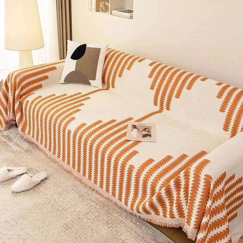 Thicken Chenille Blanket Classic Black Stripe Sofa Blanket Summer Couch Non Slip Blanket Office Nap Shawl Cushion Sofa Covers 담요