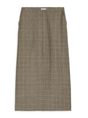 Twill pencil skirt