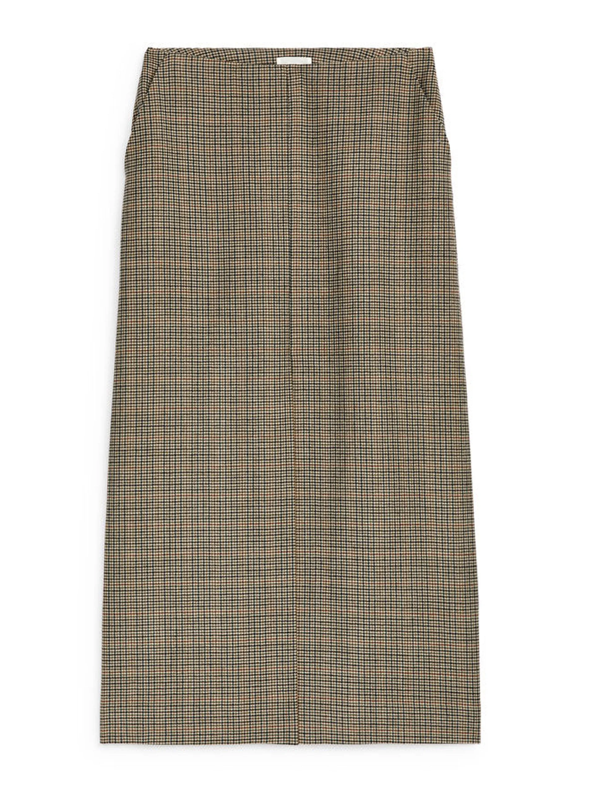 Twill pencil skirt