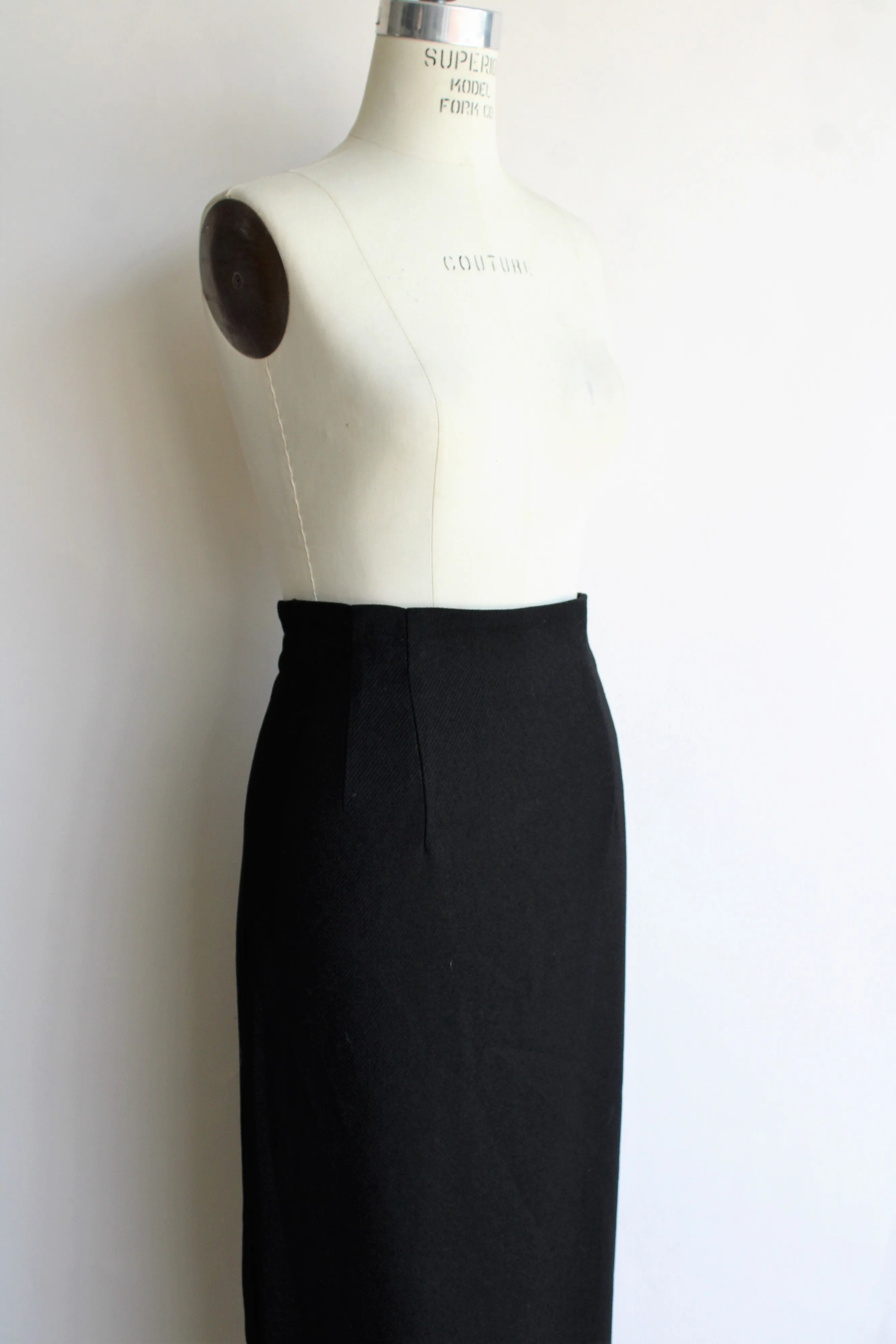 Vintage 1990s Black Pencil Skirt