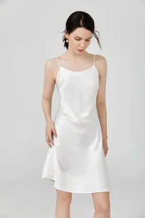 Women Basic Nightgown Silk Silp Dress