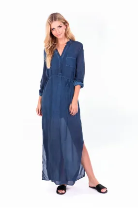 YFB On The Road Marie Maxi Beach Dress | Midnight Blue