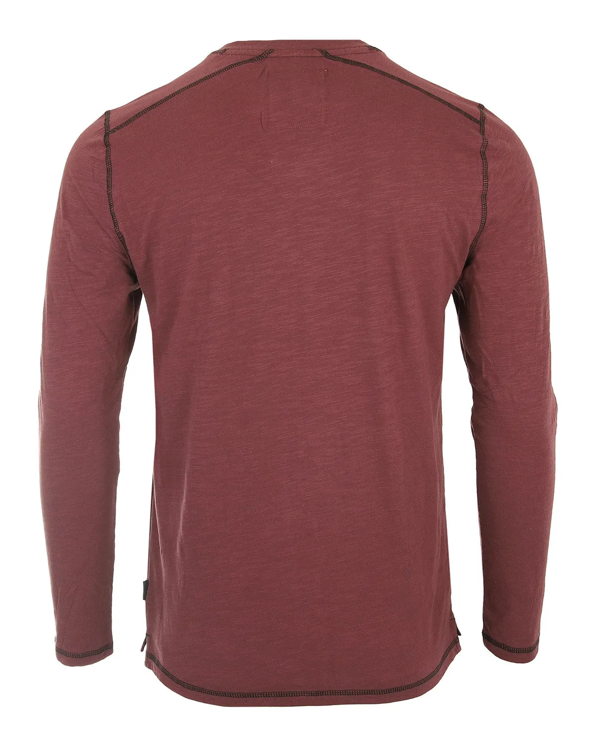 ZIMEGO Men's Vintage Long Sleeve Notch V-Neck Henley Casual Shirt